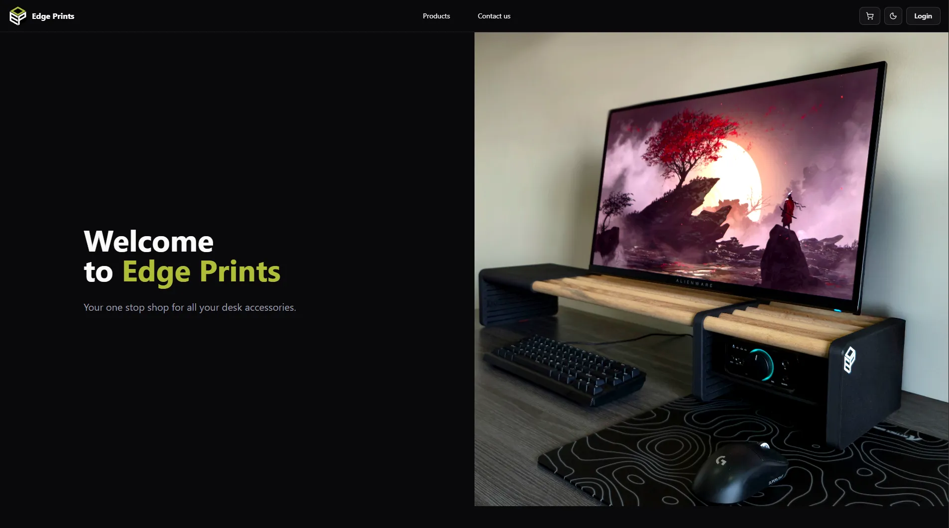A screenshot from the Edge Prints website